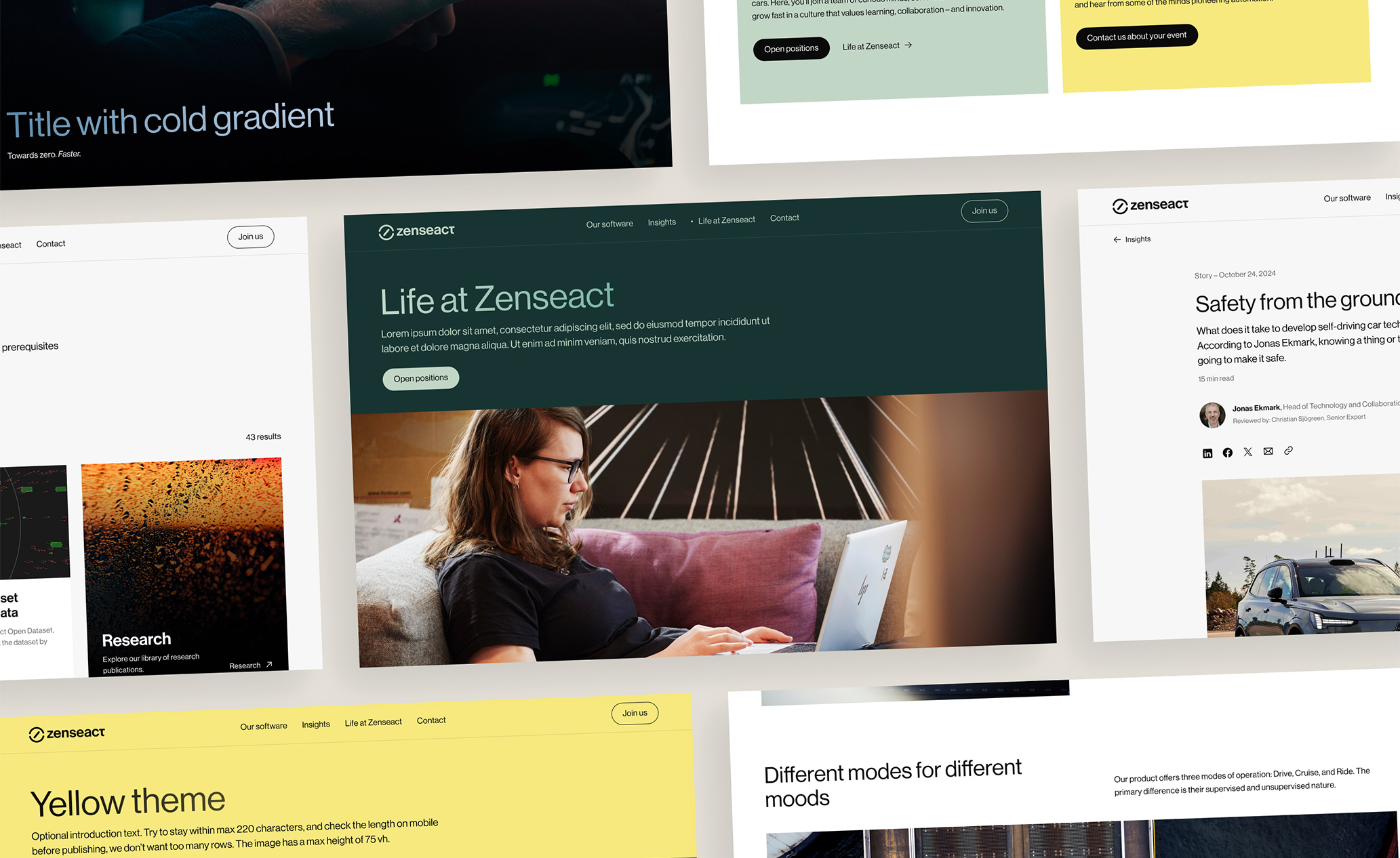 Some of the UI components.