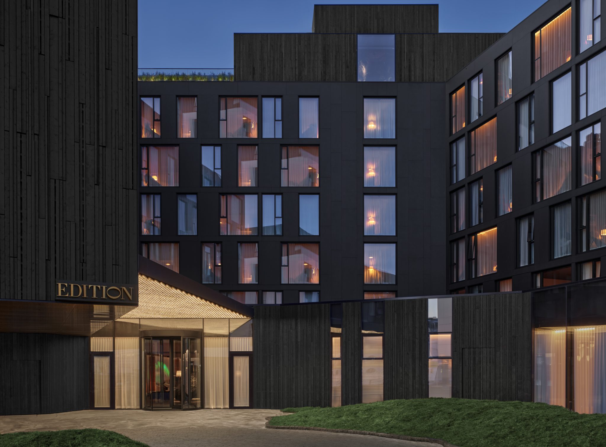 Exterior view of Reykjavík Edition hotel in Iceland.