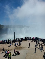 Niagara Falls from inside Table Rock House