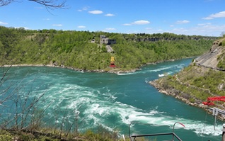 The 90 degree bend in the Niagara River