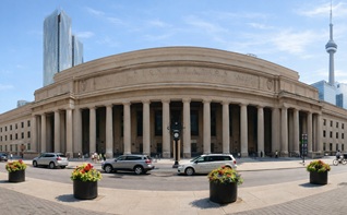 exterior shot of Toronto's Union Station