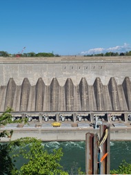 Robert Moses Generating plant as seen from Canada