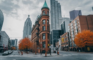 Flat iron building in Toronto