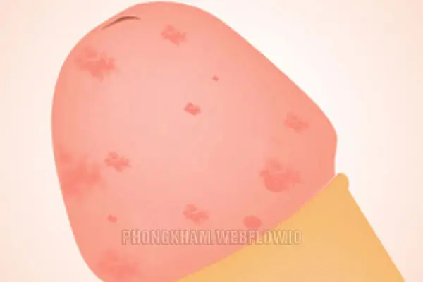 Dương vật bị nổi mẩn đỏ do mắc bệnh chàm sinh dục