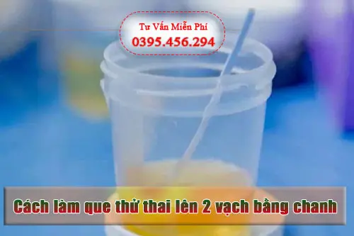 Hình ảnh thực tế cách làm que thử thai lên 2 vạch bằng chanh