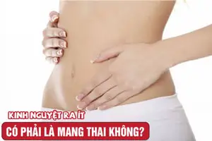 Kinh nguyệt ra ít có phải mang thai không BÁC SĨ giải đáp