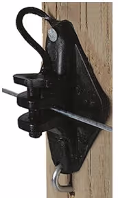 H.D. Wood Post Pinlock Insulator - Black