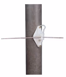 H.D. Wood Post Pinlock Insulator - White