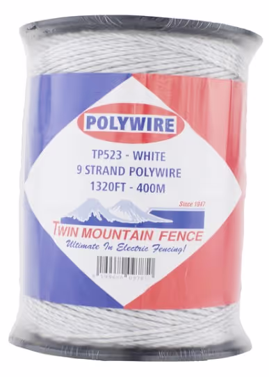 1,320' 9-Strand Polywire - White