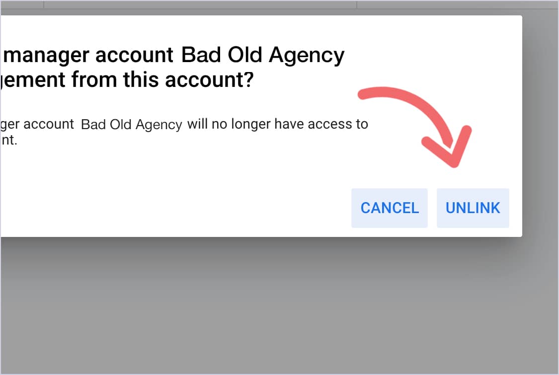 A pink arrow pointing to unlink.