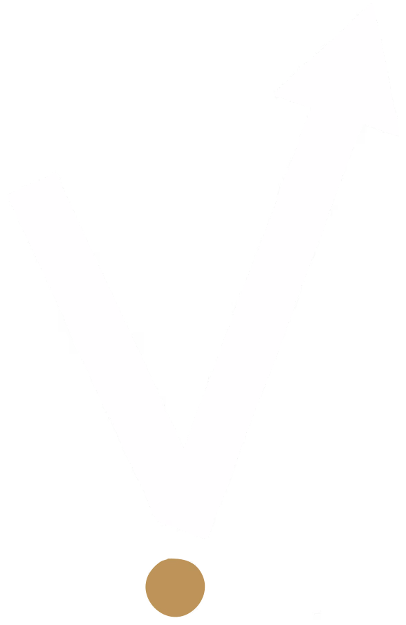 White square root symbol with an arrow pointing upward to the right above a blue dot on a black background.