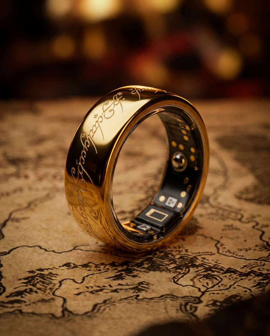 The ring on a map of Middle-earth