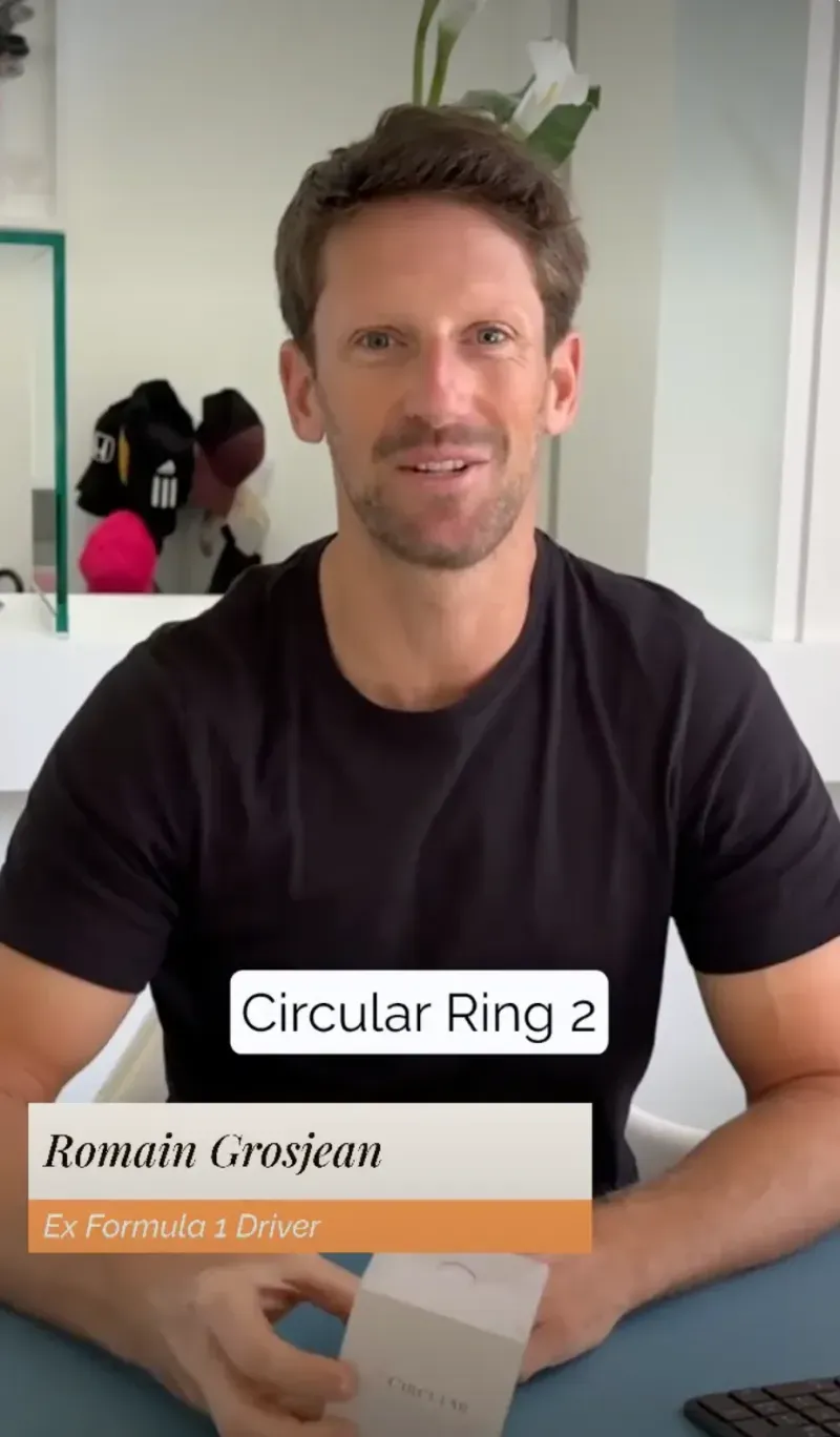 Romain Grosjean wearing the Circular Ring