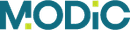 MODIC company logo with stylized letters.