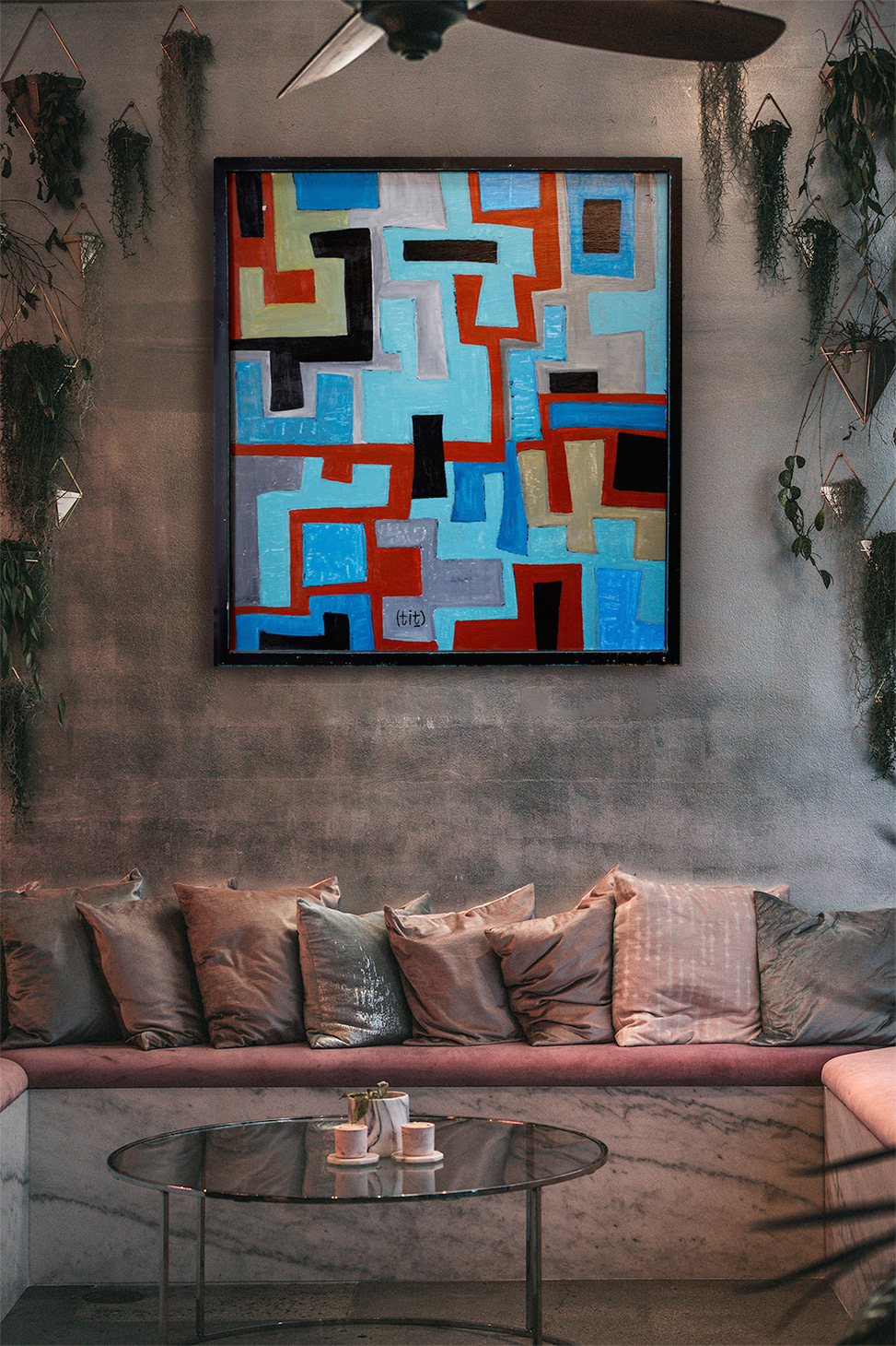 Blue Abstract Composition by Vova Titov