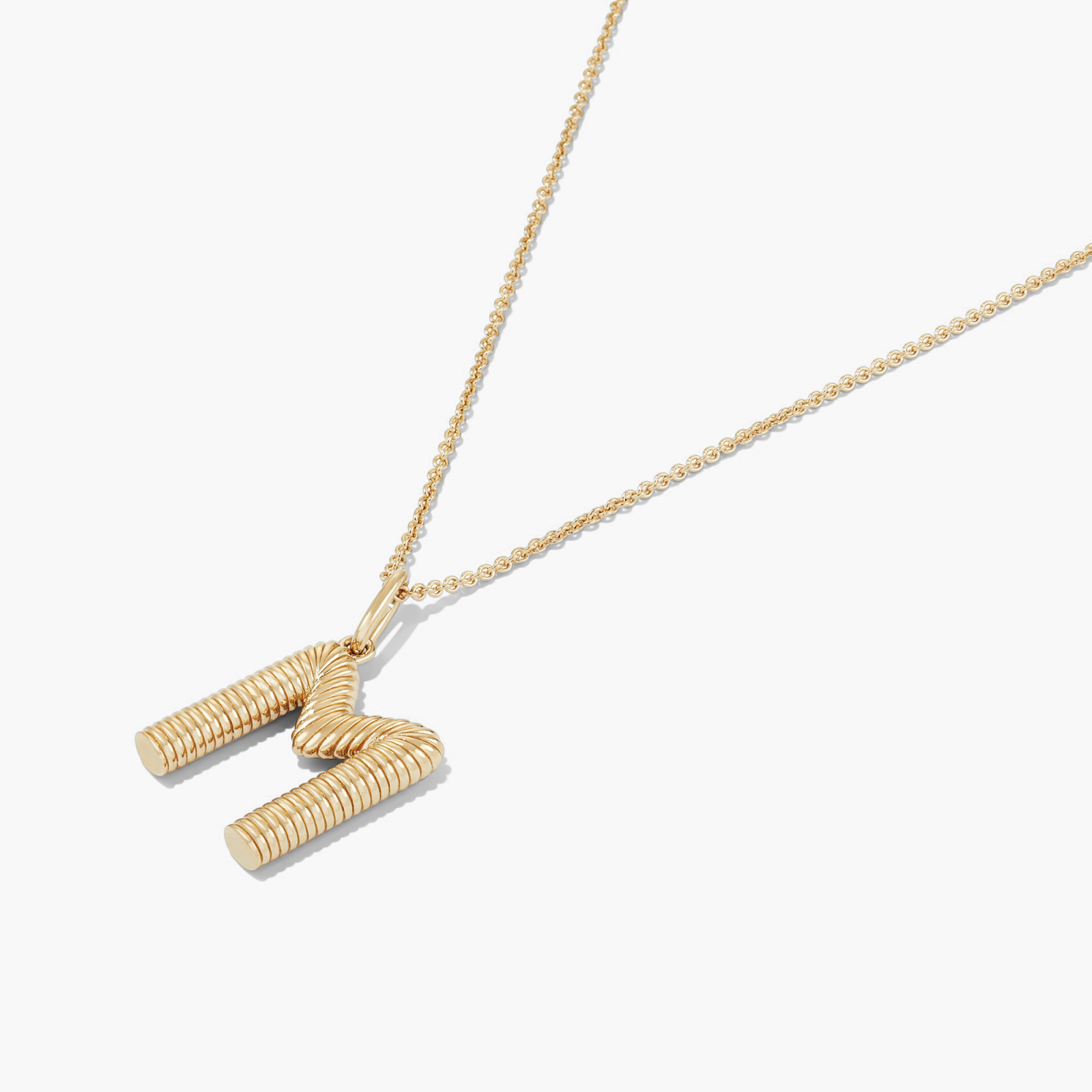 Gold Vermeil Bold Letter Pendant Necklace - Custom Personalized Jewelry |  Mejuri