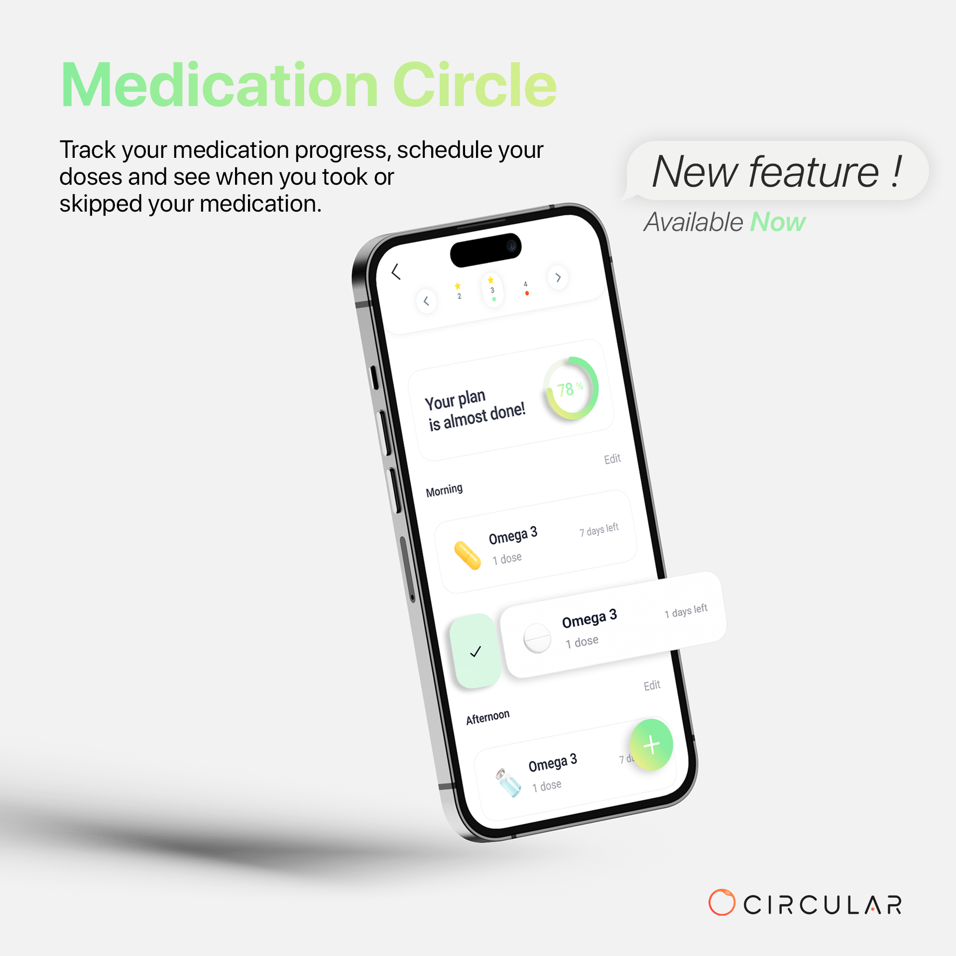 Introducing the Medication Reminder Feature in Circular: A Leap Towards a Complete Wellness Ecosystem