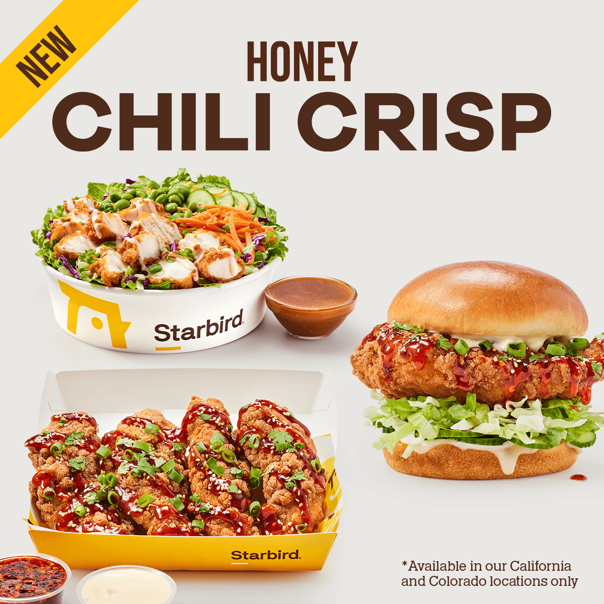 New Honey Chili Crisp
Available in our California and Colorado locations only.