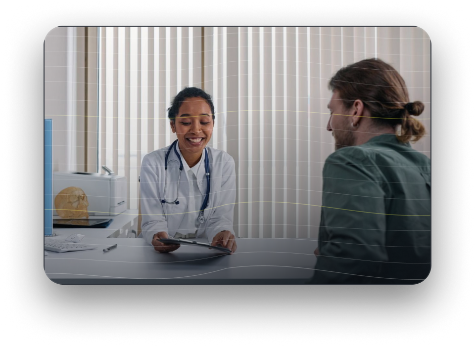 Healthcare employee using judgment during a flexible patient conversation