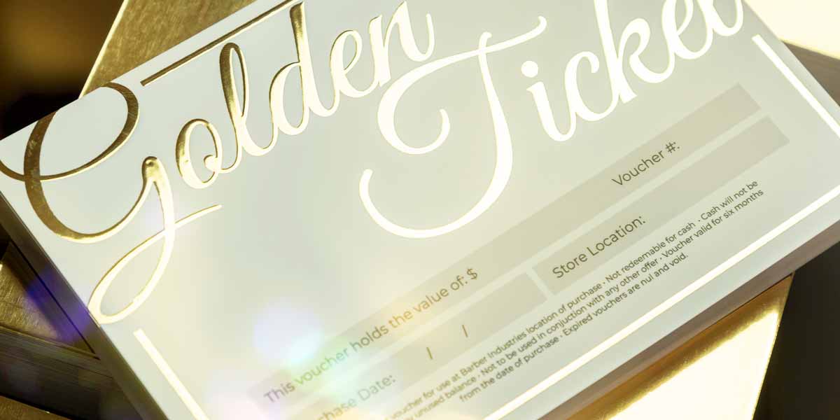 Golden Ticket Gift voucher