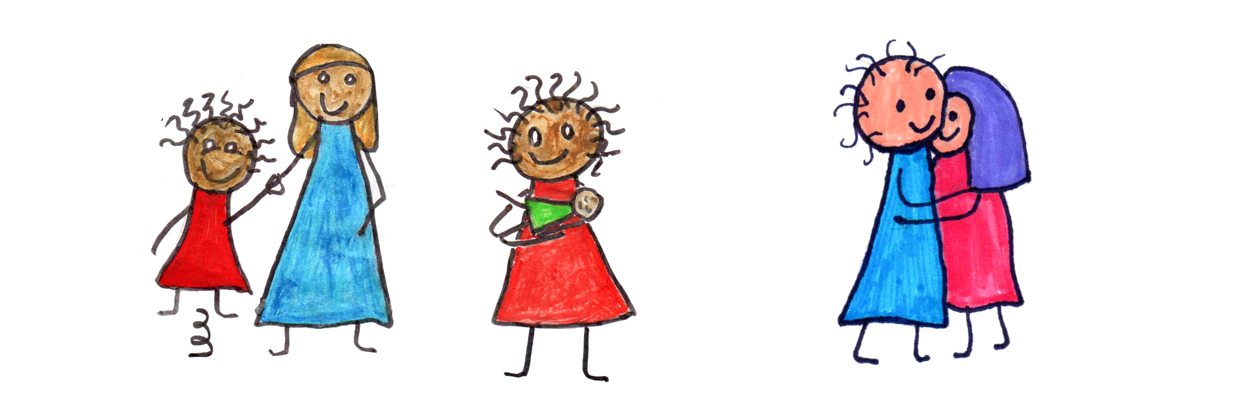 Kinderzeichnung – Kinder und Erwachsene Version 4