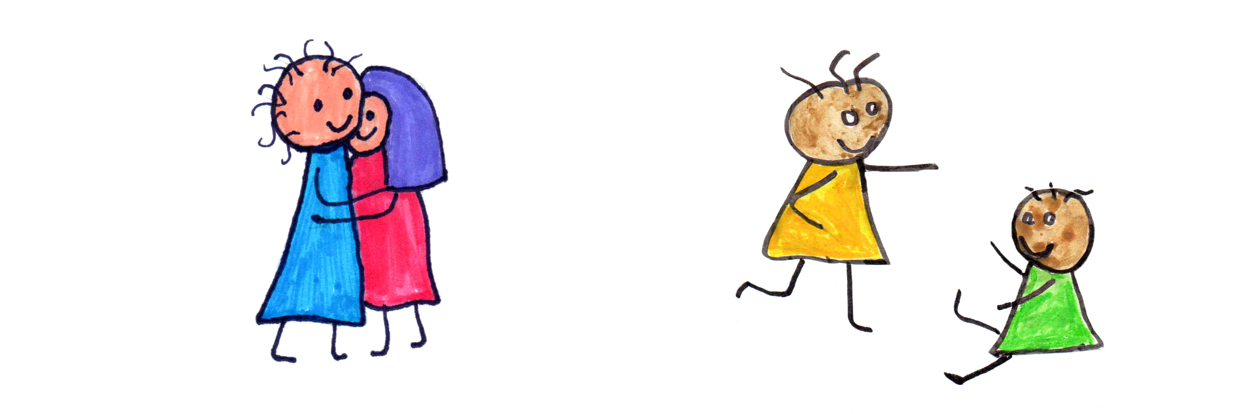 Kinderzeichnung – Kinder und Erwachsene Version 2