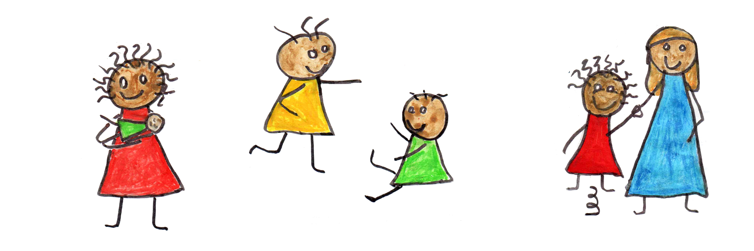 Kinderzeichnung – Kinder und Erwachsene Version 1