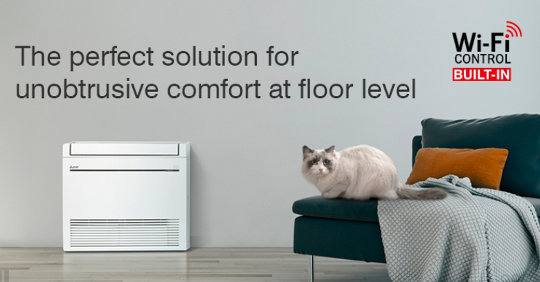 Mitsubishi floor console heat pump
