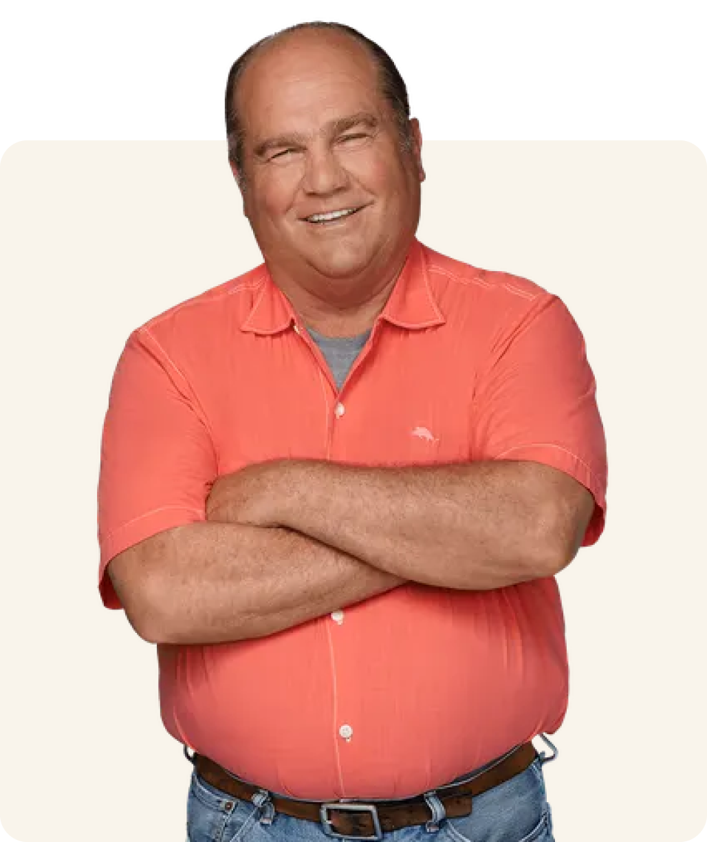 Richard on an off white background