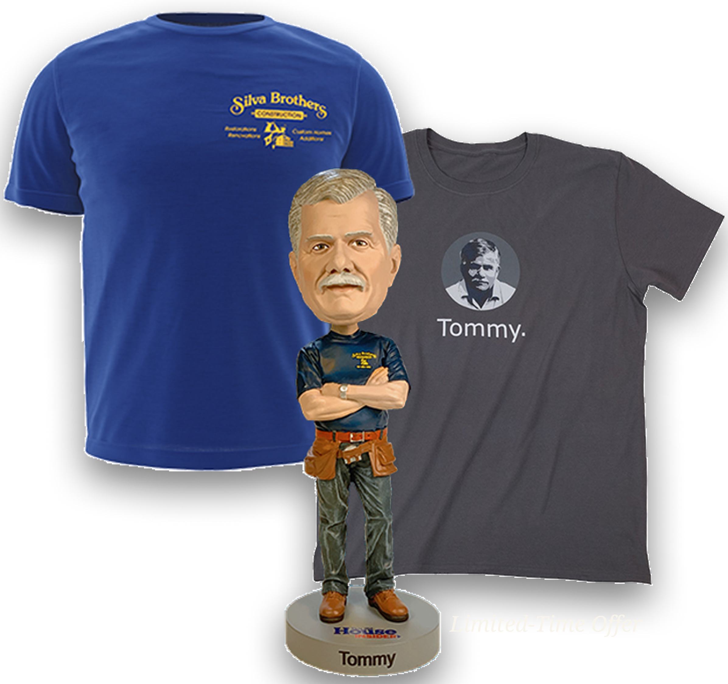 Tommy Bundle with Silva Bros T-Shirt, Tommy T-Shirt and Tommy Bobblehead