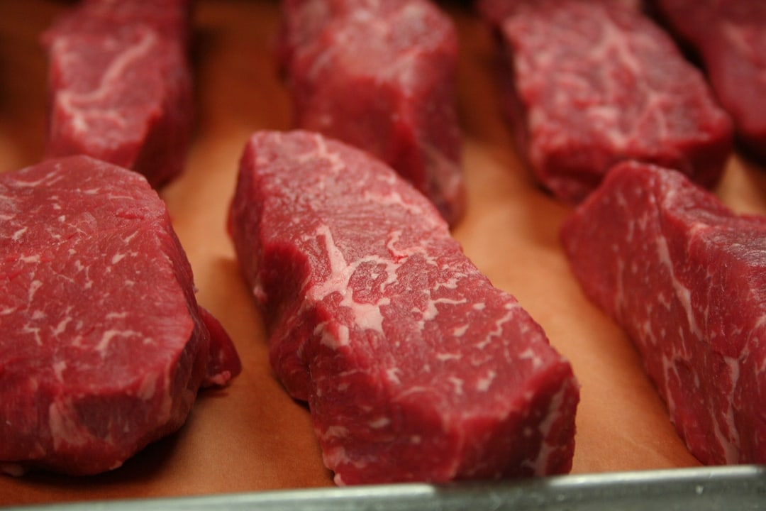 Fresh beef filets ready for packaging
