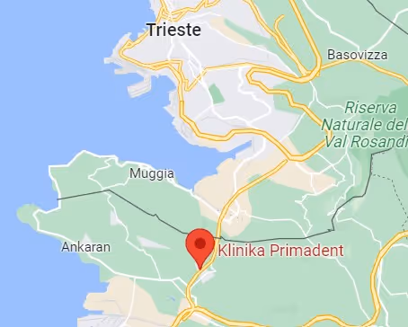 mappa locazione della clinica dentale