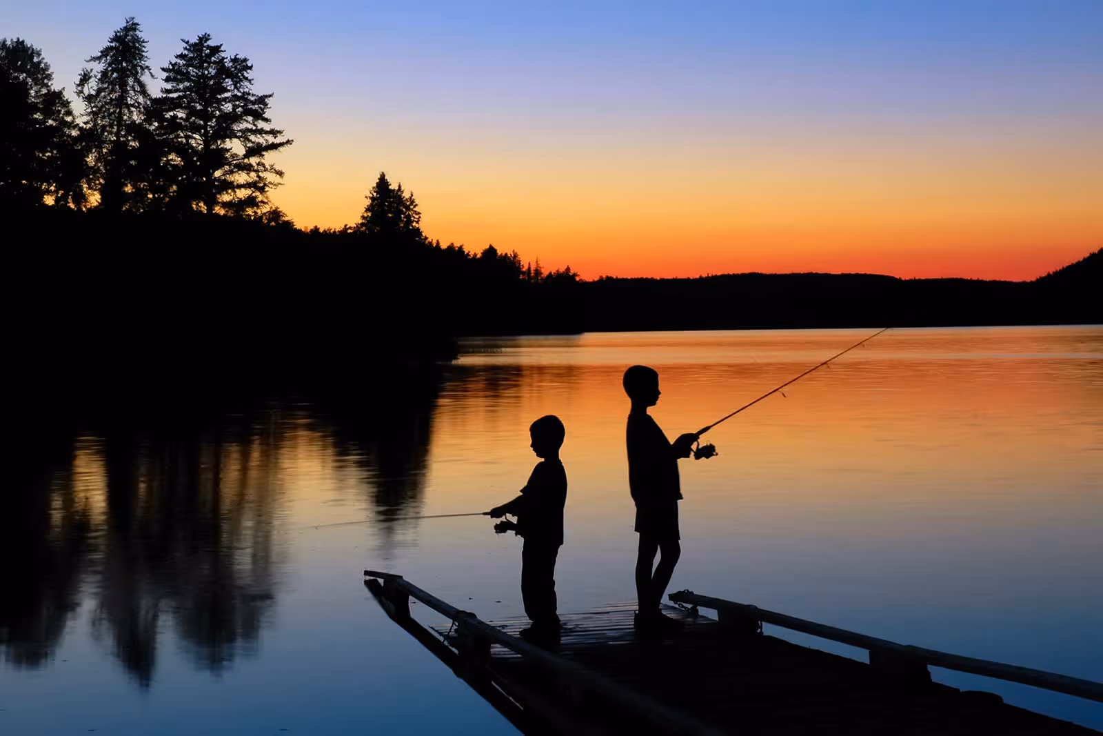 fishing father and son