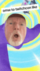 3D Twitch logo oscillating left and right