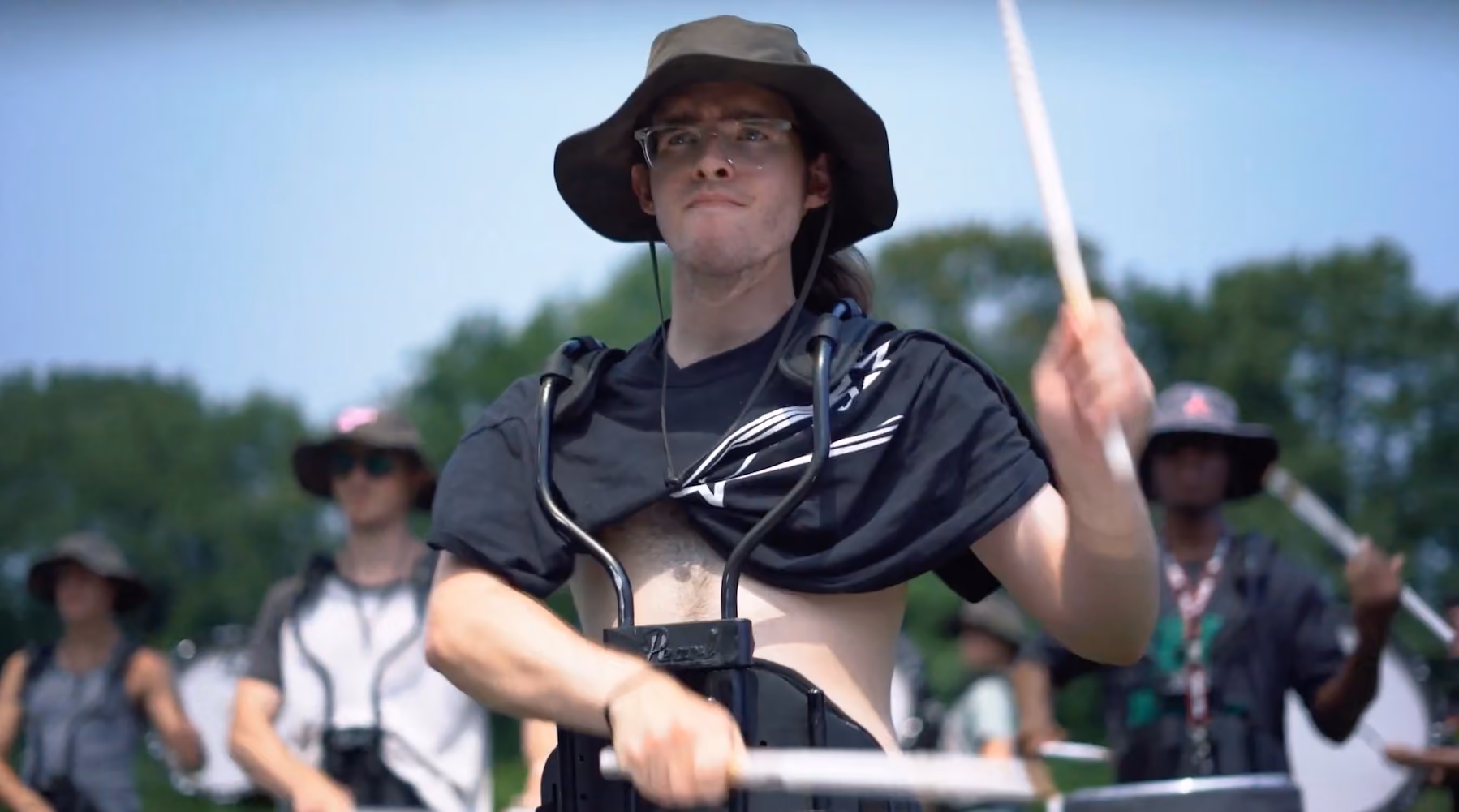 A Tenor drummer for the Connecticut Hurricanes