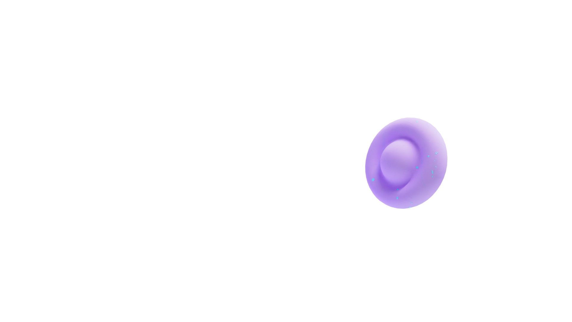 Violet blob coin render.