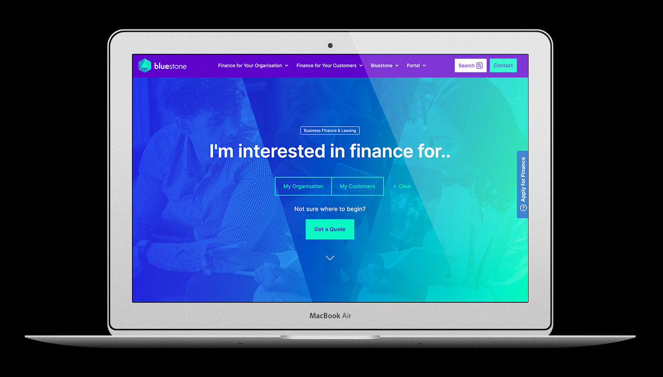 Website development and build with ongoing web support for finance broker Bluestone, Wakefield