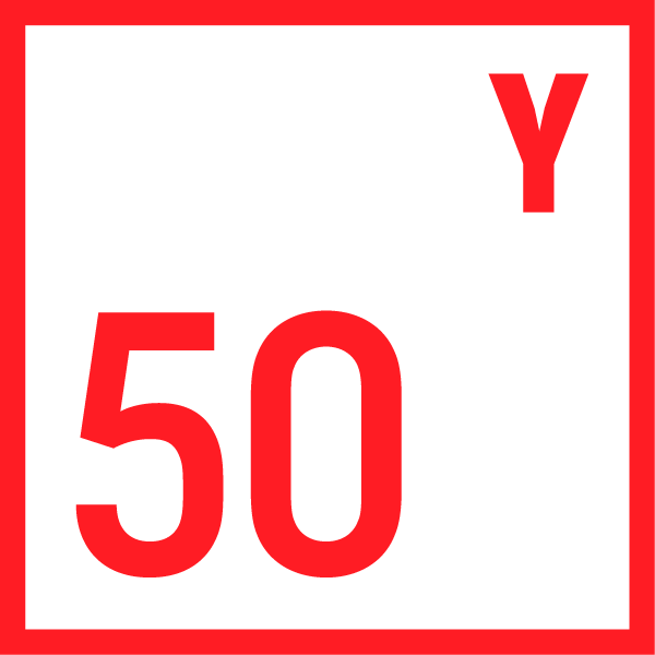 50 Years logo.