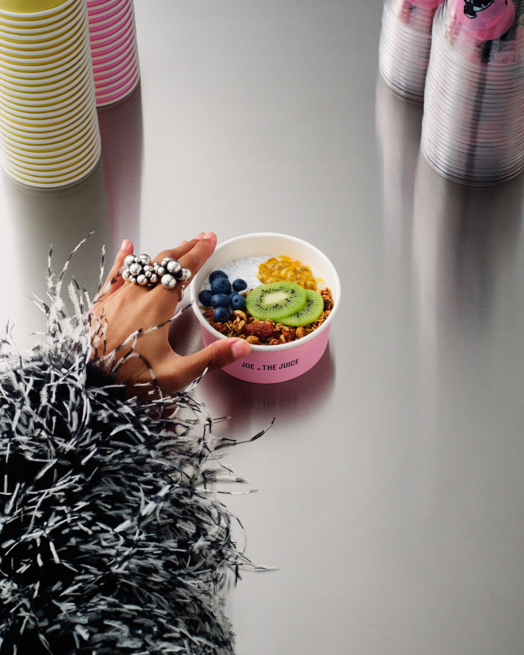JOE & THE JUICE breakfast menu - Egg & Avo wrap, Turkey Scramble, Steak 'n' Egg, Power Bowl, Yoghurt Bowl