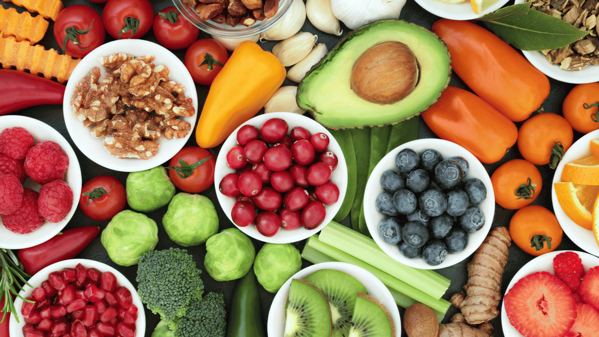 An assortment of fruits and vegetables