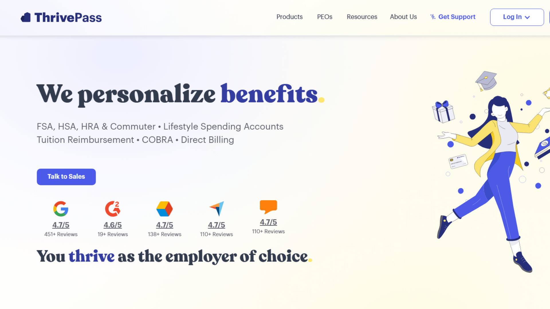 ThrivePass homepage