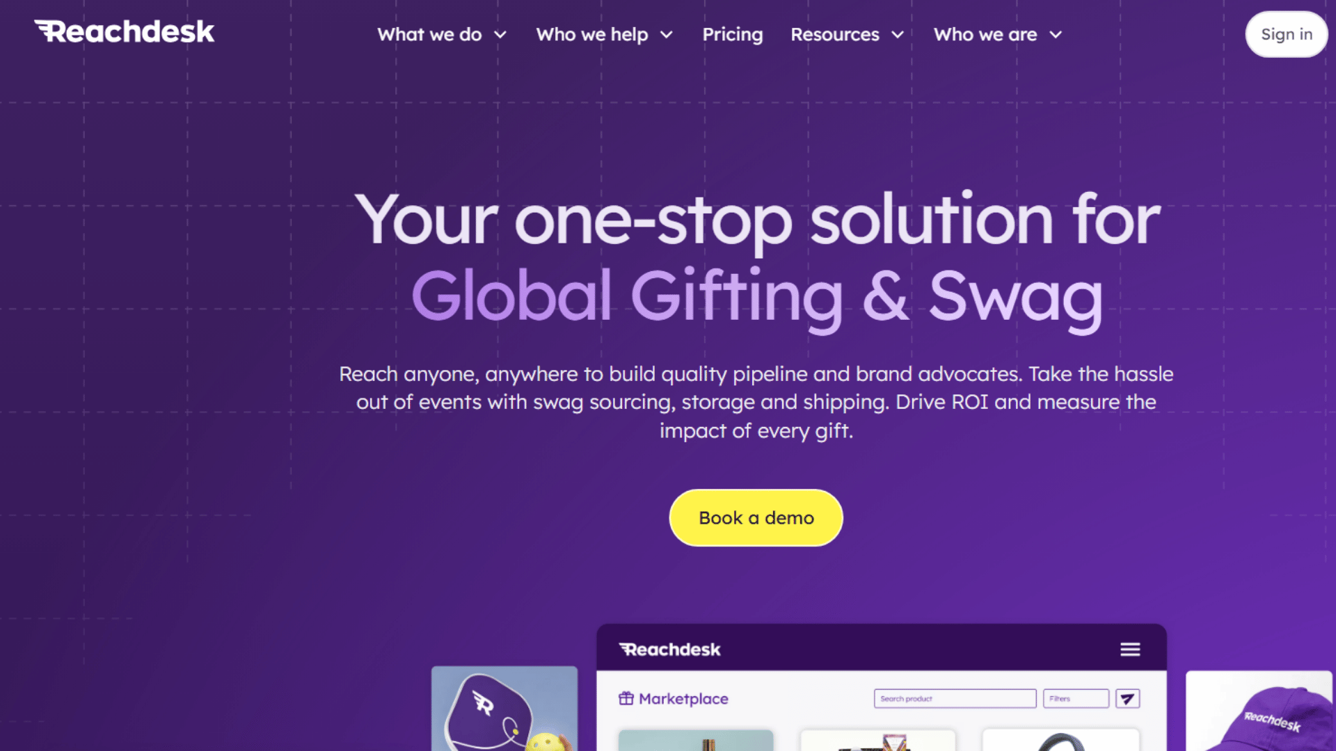 Reachdesk homepage