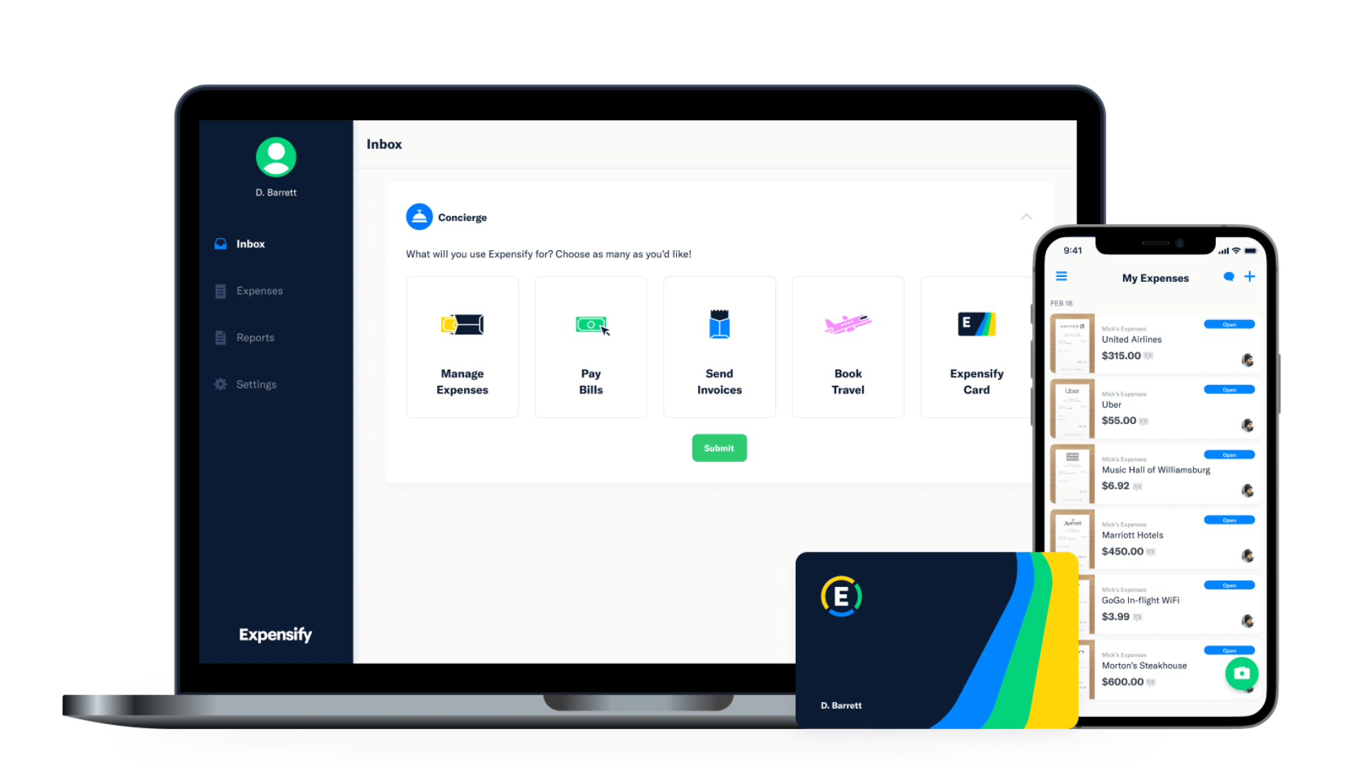 Expensive suite of products, including credit card, app, and desktop