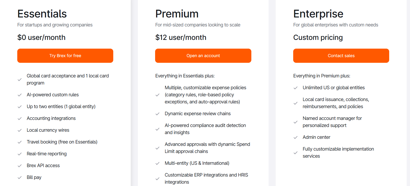 Brex pricing