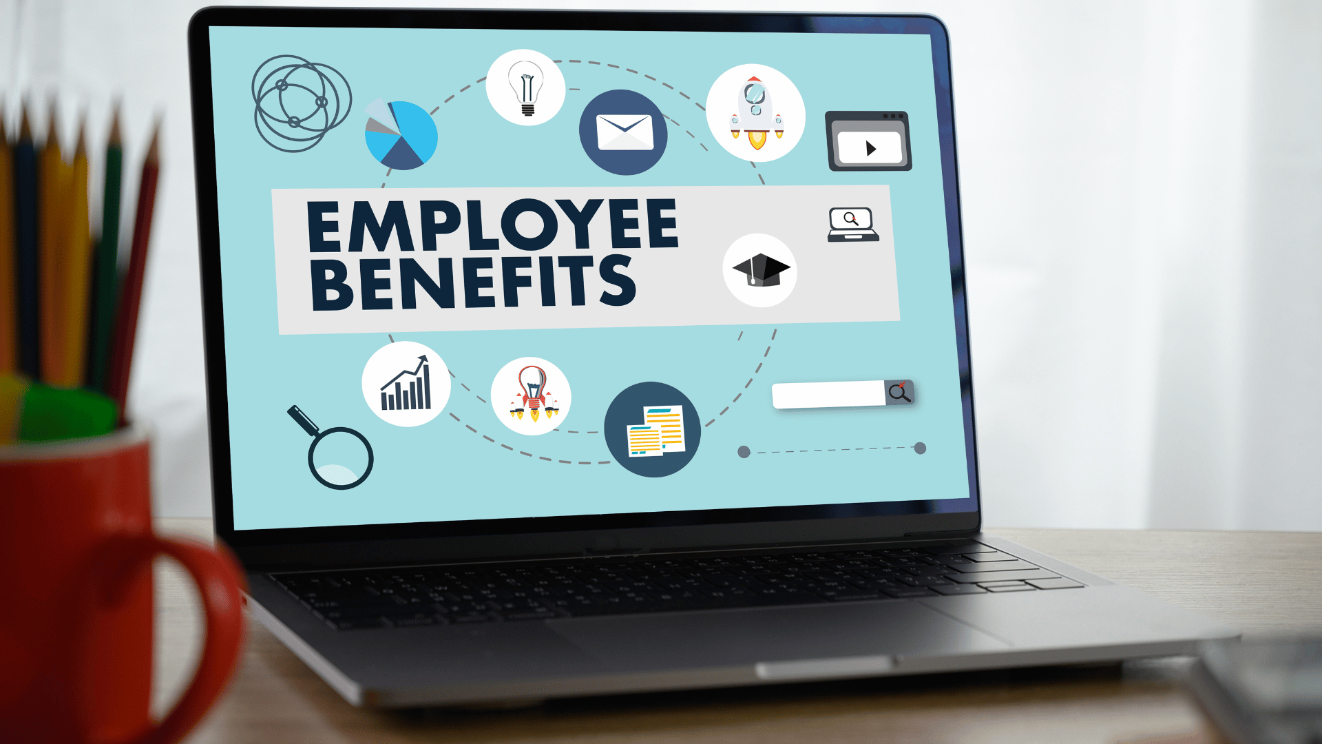 Laptop that reads employee benefits