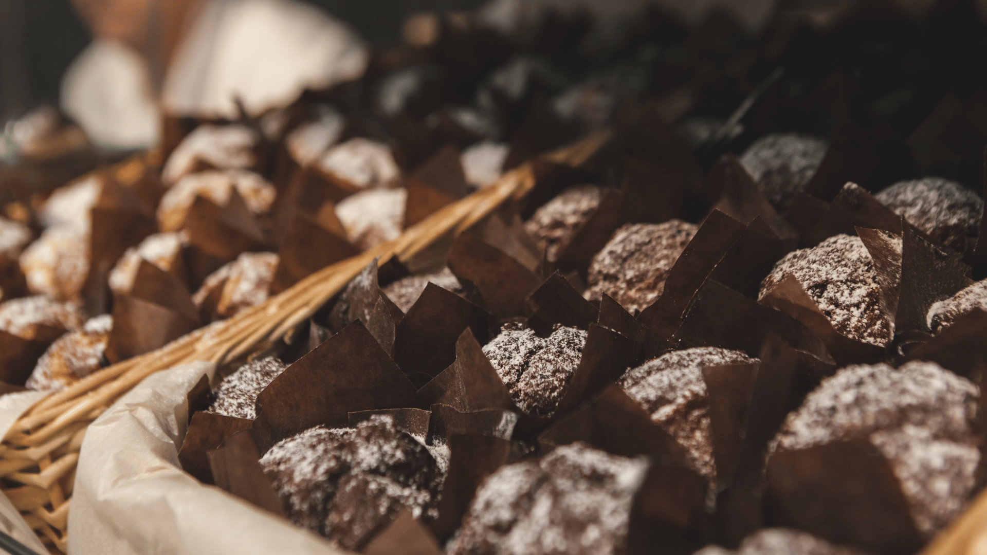Chocolate baked goods in a container