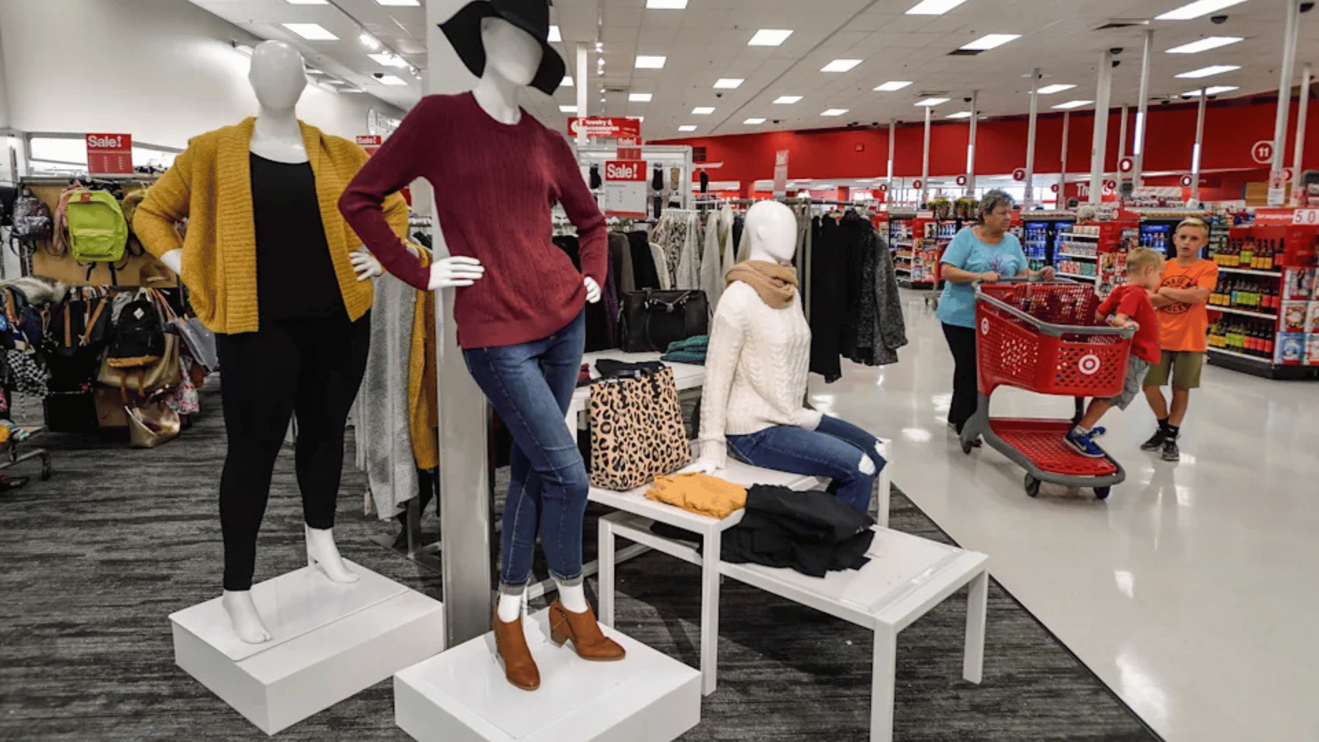 Mannequins on display at a Target store