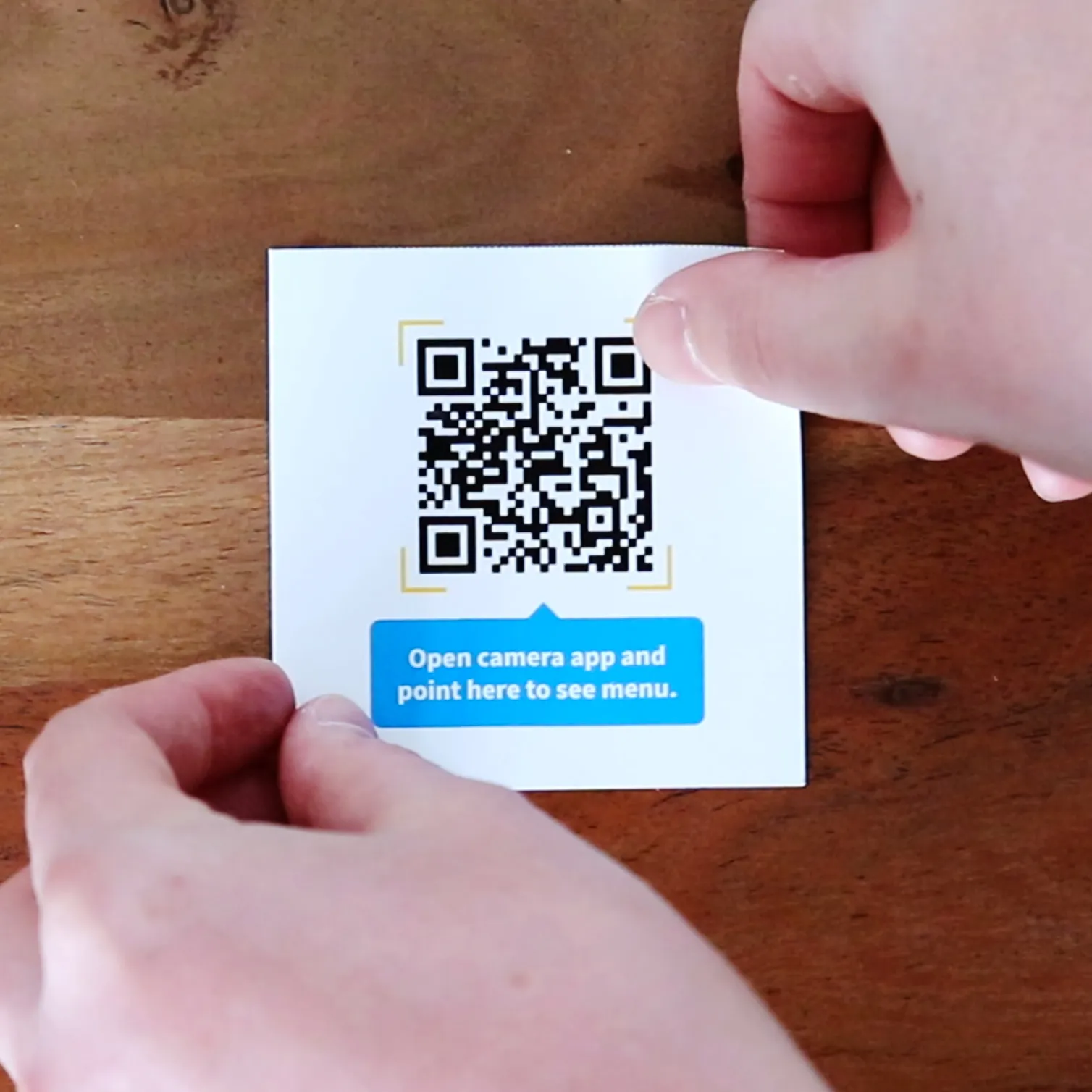 Slim QR menu sticker