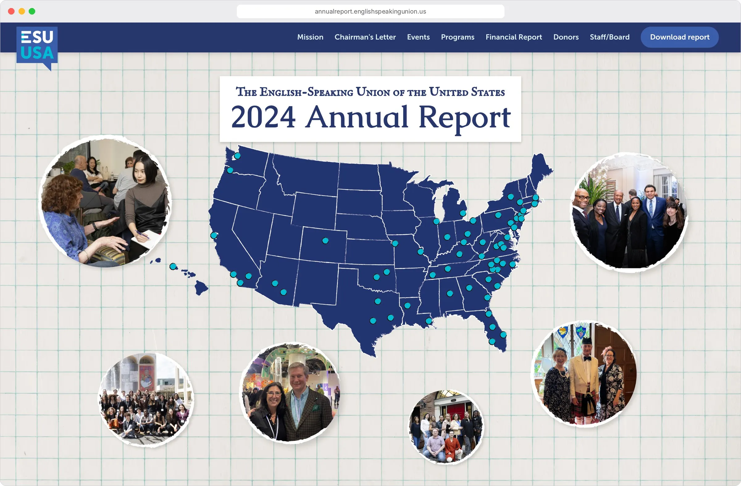 ESU 2024 web annual report homepage
