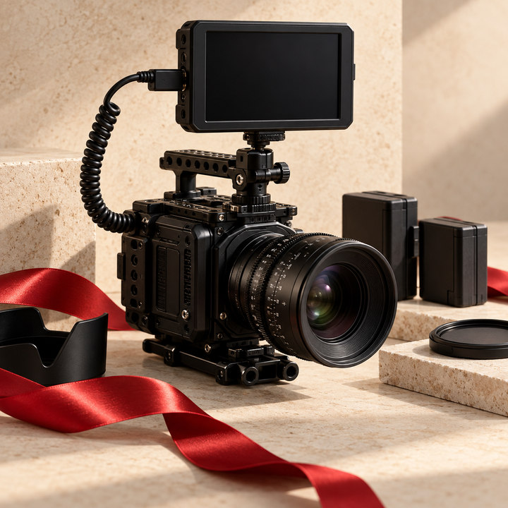 Conceptual service graphic of a video camera